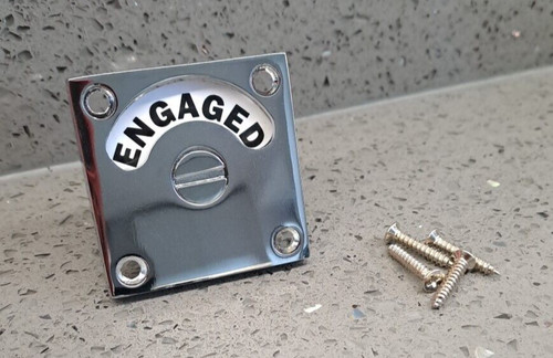 Chrome vacant engaged toilet - chrome,