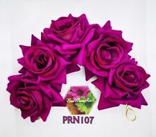 Artificial Flowers Dark Purple Roses Hair Piece Hair Bun Half Gajra.
