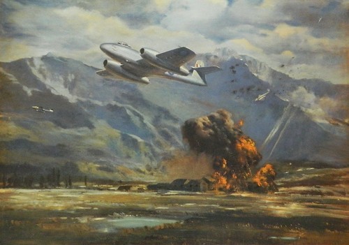 Meteor strike aviation art - meteor,