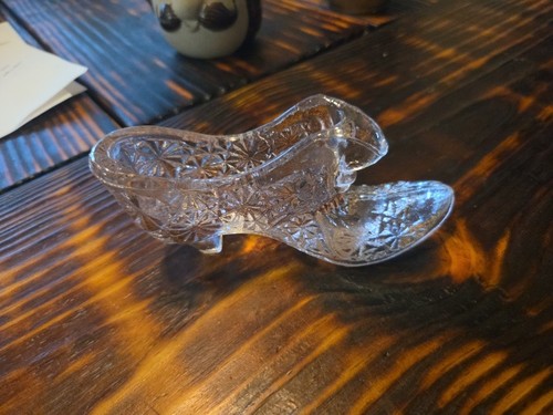 Vintage glass shoe - , figurine