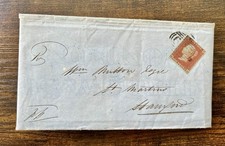 ? Penny Red Stamped Addressed Letter Dated October 1852