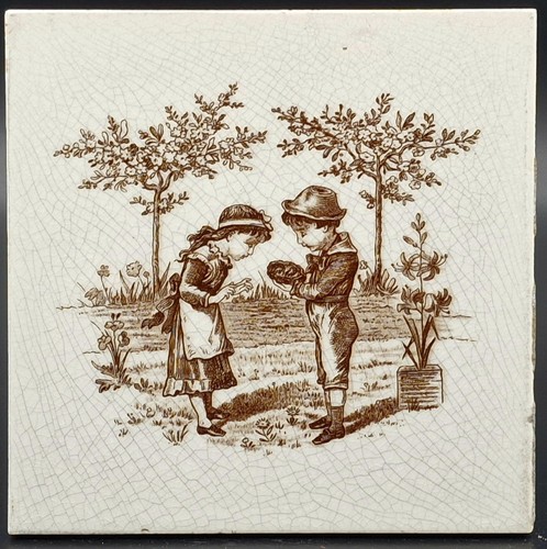 Victorian fireplace tile - victorian,