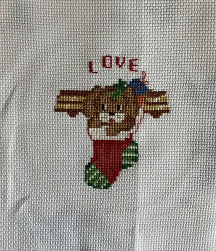 Completed cross stitch - completed, xmas