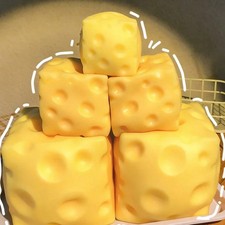 Realistic cheese squishy toy - cheese,