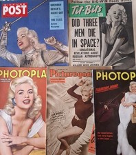 JAYNE MANSFIELD On The Cover : 5 x Vintage Film Magazines 1950s 60s Movie Cinema