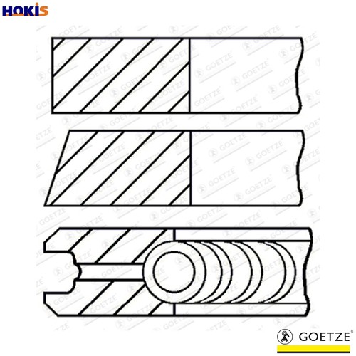 Piston ring kit - 4x,