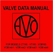 Avo Valve Data Manual - DVD/USB Characteristics Meter Tube Tester - all models