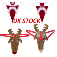 UK Sexy Men's Velvet Briefs G-string Thong Underwear Christmas Santa Costumes