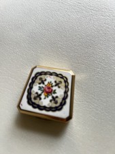 Vintage Stratton England Enamel Contact Lens Case Mirror Compact