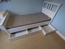 Ikea HEMNES White Single Bed