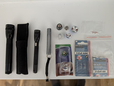 3 * Maglight torches (2 * AA, 2 * AAA, and 1 * AAA models) with spare LED bulbs