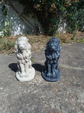 Stone Cement Lions Pair Of