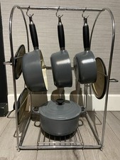 Le Creuset Stoneware Set with Stand In Rare Grey. Excellent Condition