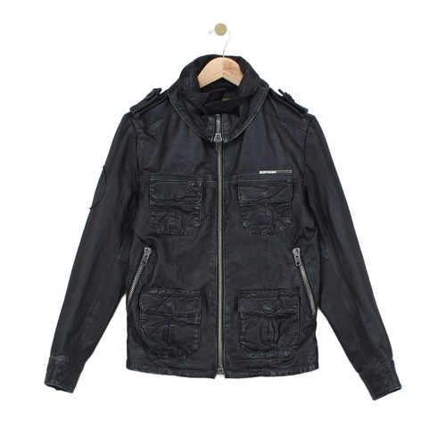 Superdry leather jacket mens - jacket,