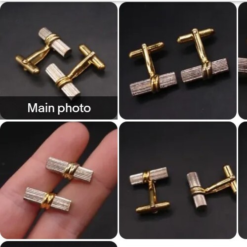Vintage gold tone cufflinks - vintage,