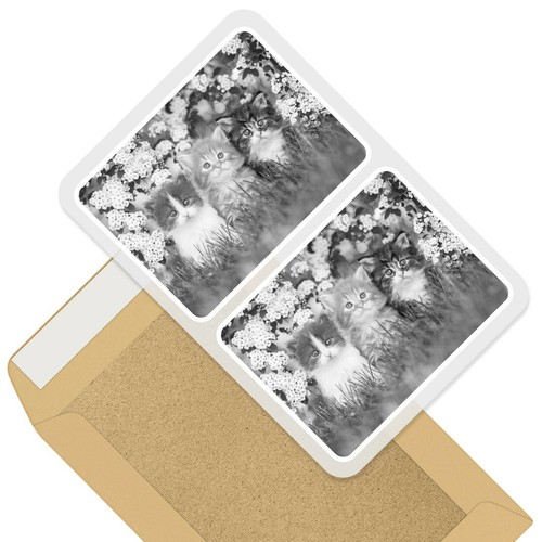 Rectangle stickers 10cm bw - x,