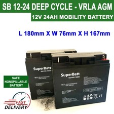 2 x SB12-24 12V 24AH (17AH