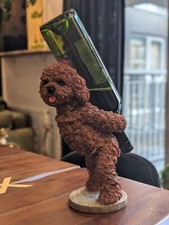 Dog wine bottle holder