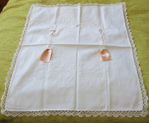 Antique embroidered pillow lay - embroidered,
