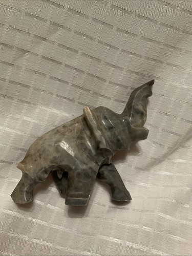 Elephant figurine carved - elephant,