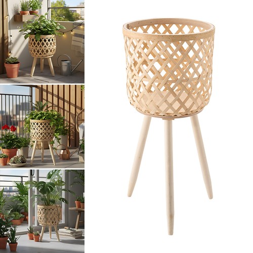 Rattan plant stand - rattan,