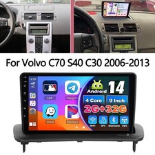 64GB For Volvo C70 S40 C30 2006-2013 Android 14 Car Stereo GPS Radio CarPlay SWC