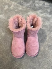 Girls Pink UGG Classic Short Boots - Genuine Sheepskin
