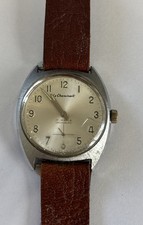 Rare Vintage Le Cheminant 17 Jewel Incabloc Wind Up Men’s Watch Working Order