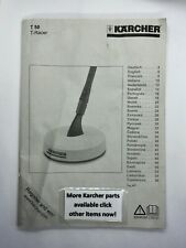 Karcher Pressure Washer T Racer T50 Patio Head Instruction Manual Guide Booklet