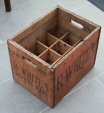 Genuine Vintage Wooden R.Whites Bottle Advertising Crate