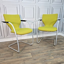 Pair 2 Orangebox X10 Cantilever Chairs - Guest Visitor Office Desk Waiting Room