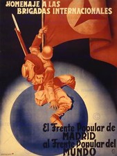 War Spanish Civil International Brigade Homage Popular Front Posterbb6953B