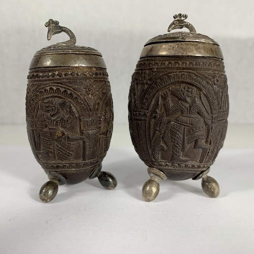Antique indian carved nut - nut, &