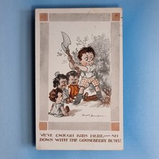 Comic Postcard 1913 Fred Spurgin Enough Kids Down With The Gooseberry Bush