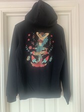 SALTROCK MENS MERMAID GRAPHIC BLACK FULL ZIP HOODY - SIZE XS - BRAND NEW