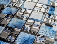 Blue Iridescent Glass Foil &
