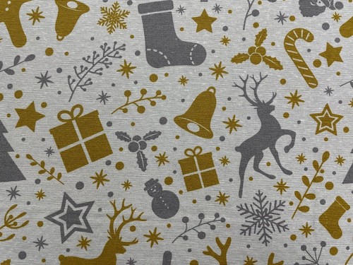 Christmas stags cotton fabric - stags,