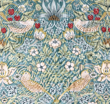 William Morris Strawberry Thief fabric, Art Nouveau quilting cotton, Morris & Co