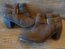 Dune Leather Boots Dark Brown
