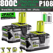 2 X For RYOBI 18V Battery One+
