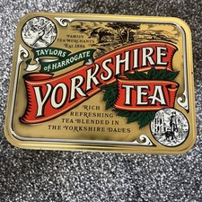 Yorkshire Tea Gold Tin Caddy Vintage Collectable 1990’s Taylor’s Of Harrogate