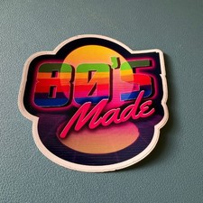 Retro 80s Made Sticker - 9cm -