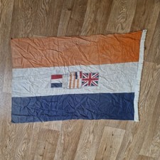 ANTIQUE BRITISH EMPIRE SOUTH AFRICA FLAG DECORATIVE VINTAGE WALL HANGING