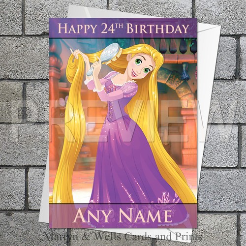 Rapunzel birthday card
