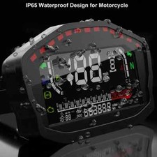 Digital GPS Speedometer Odometer Motorcycle Tachometer For 2, 4 Cylinders Motor