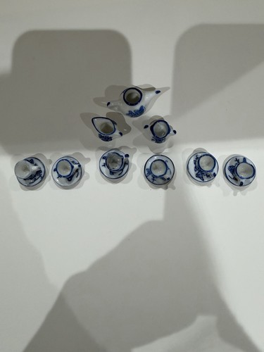 Miniature dollhouse blue white - miniature, blue&white