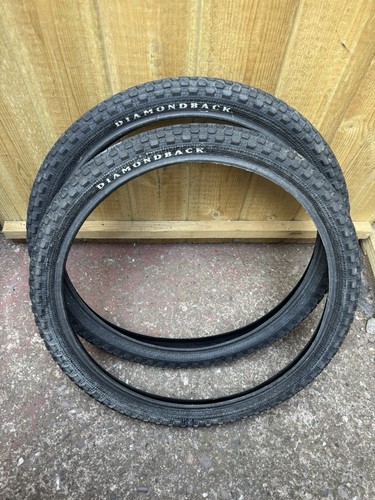 Diamond back bmx tyres old - back,