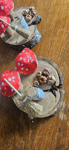 Handmade toadstool fairy - handmade,