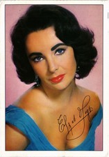 ELIZABETH TAYLOR ACTRESS FILM MOVIE ART AUTOGRAPH SIGNED (U14937)