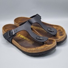 Birkenstock Gizeh Black Toe Post Sandals Womens Size UK 5 Regular Fit